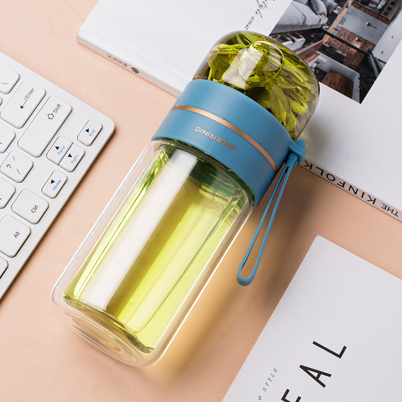 Thermos en Verre à Double Couche avec Infuseur à Thé